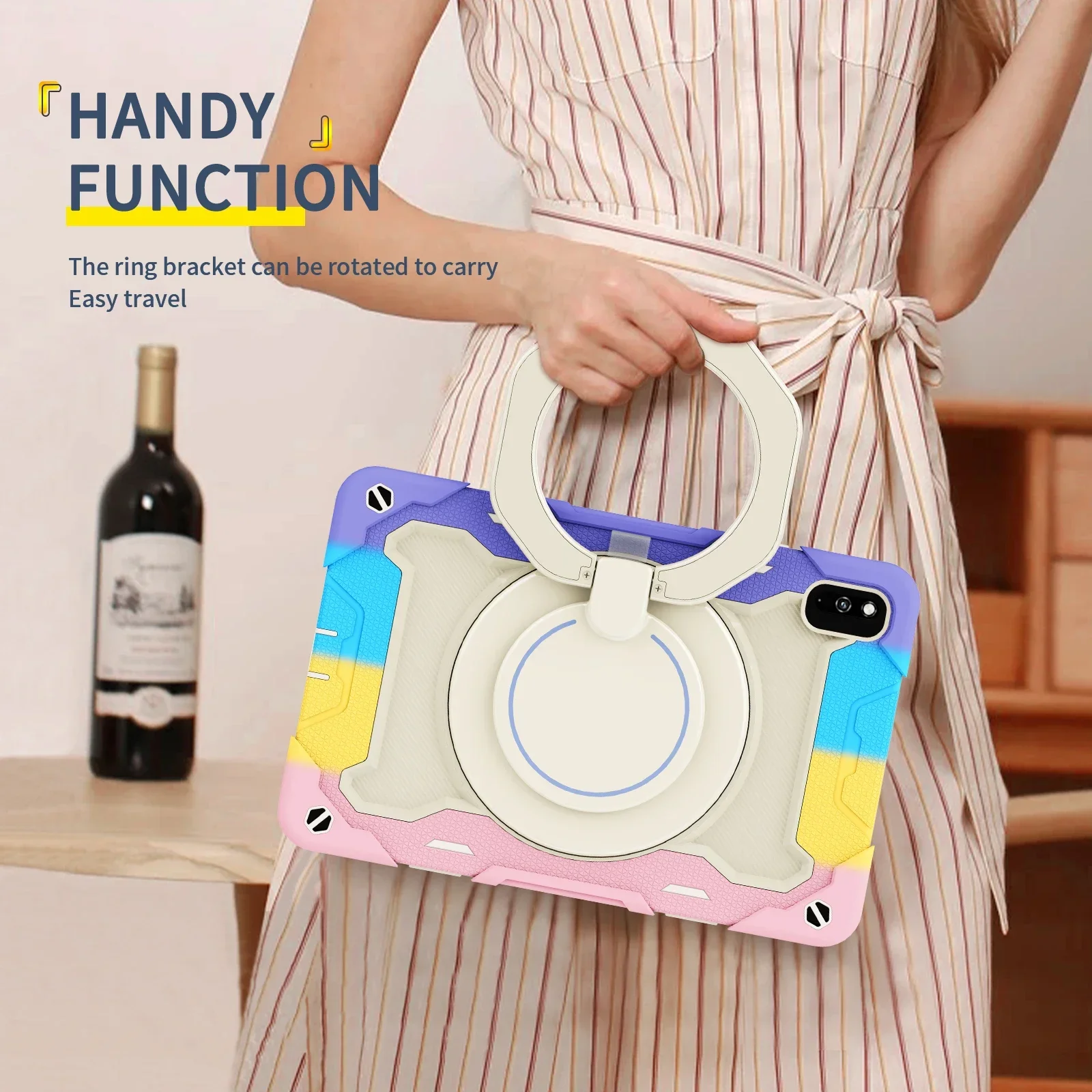 Kids Silicon Shockproof Stand Tablet Cover, Enhanced Protection Case