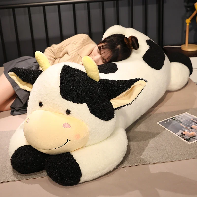 

Dairy Cow Stuffed Toys for Baby Girls, 90cm/110cm Sleeping Pillow, Cartoon Stuffed Animals, Birthday Gifts, 1 pcs