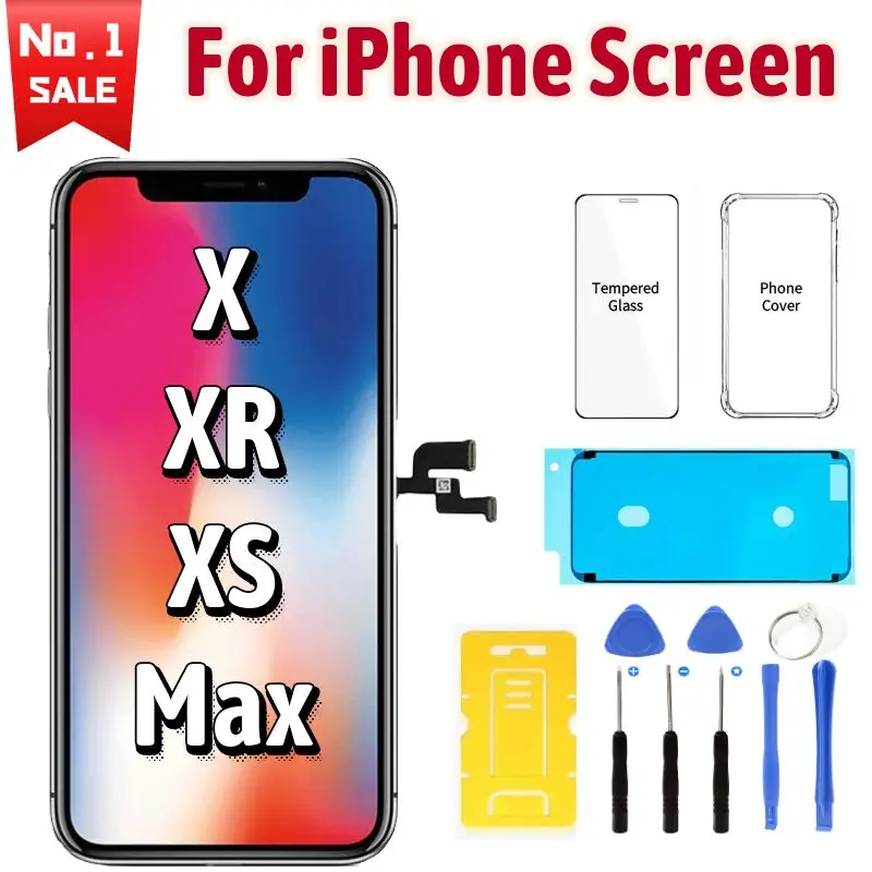 Schermo Lcd Testato Al 100% Per Iphone X Xr Xs 11 Pro Max Screen Display Lcd Touch Screen Digitizer Assembly Per Schermo Iphone 7 8