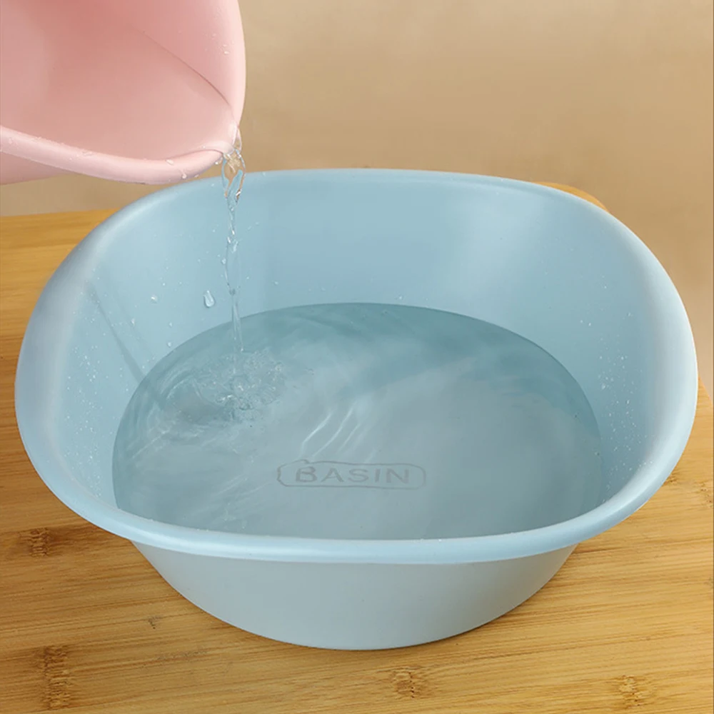 Household Heighten The Basin Body Material Strong Bearing Capacity Plastic Wash Basin No Residual Moisture Washbasin Portable