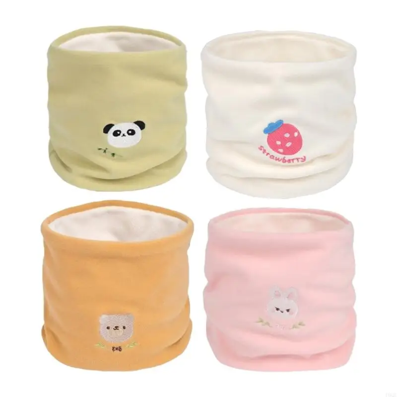 19QF Cartoon Baby Scarf for Boys Girls Thicked Warm Neck Collar Neckerchief