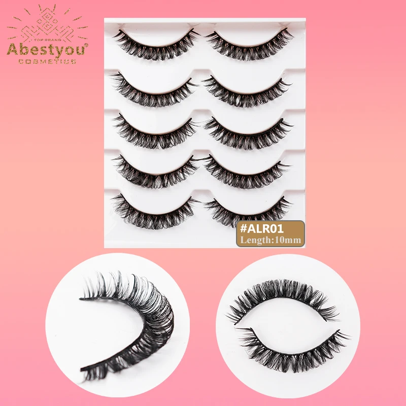 

Abestyou 10mm Natural Short Cilios 3d Russian Mink Lashes Cat Eye False Eyelashes Faux Cils Individuel Dramatic Takma Kirpik