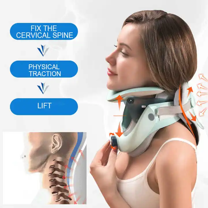 Air sac Adjustable Neck Stretcher Collar for Home Traction Spine Alignment Cervical Neck Traction Device 4