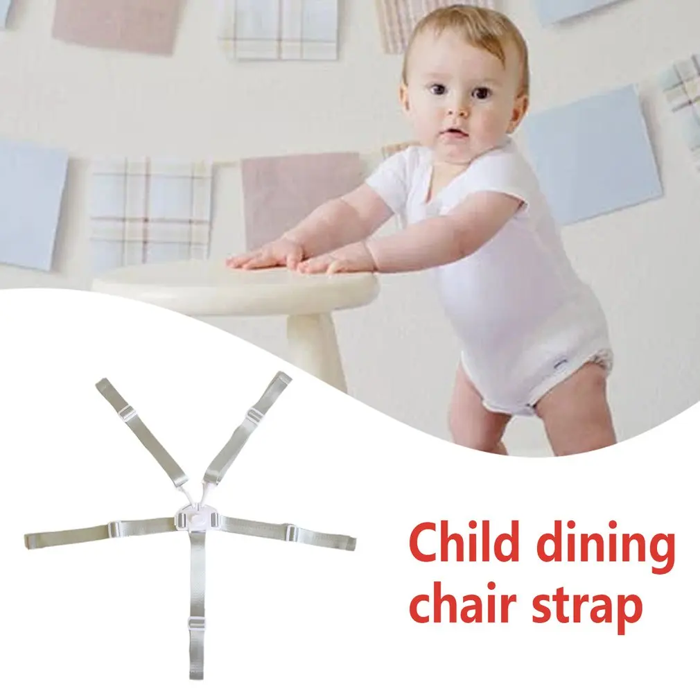 

High Chair Harness Adjustable Child Chair Strap With Buckle Safety Belt 5 Point For Baby High Chair Pram And Strollers