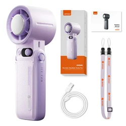Portable Turbo Handheld Fan with LED Display, Foldable Design & 6000mAh Battery (Navy)