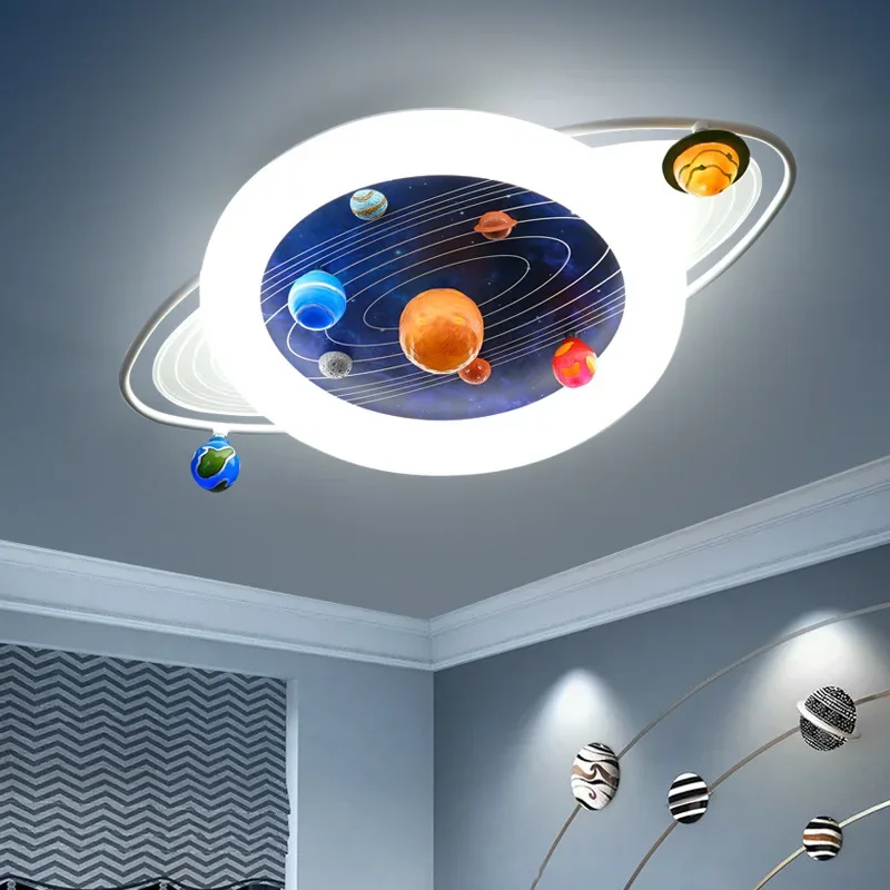 

Planet Children's LED Ceiling Lamp Full Spectrum Eye Care Light Source for Kid Room Decoration Guardian of A Child's Space Dream