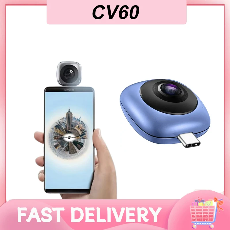 Spot Goods! Coolplay CV60 360&deg; Panoramic Camera Portable HD Panoramic Camera Original Fisheye Planet
