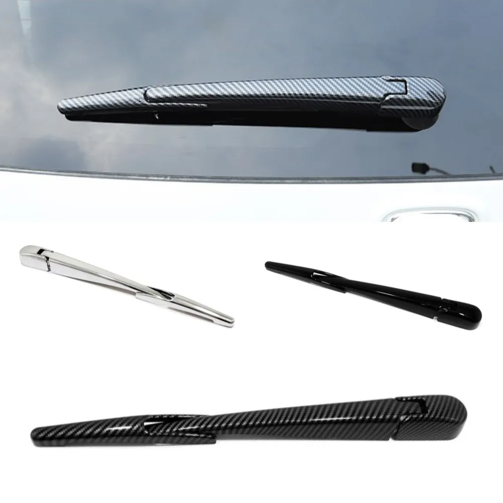Rear Window Wiper Cover Trim Carbon Fiber Car Accessories Tail Windshield Wipers Arm Blade