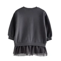 Mädchen Sweatshirt Kleid mit Tüllrock – Bild 4