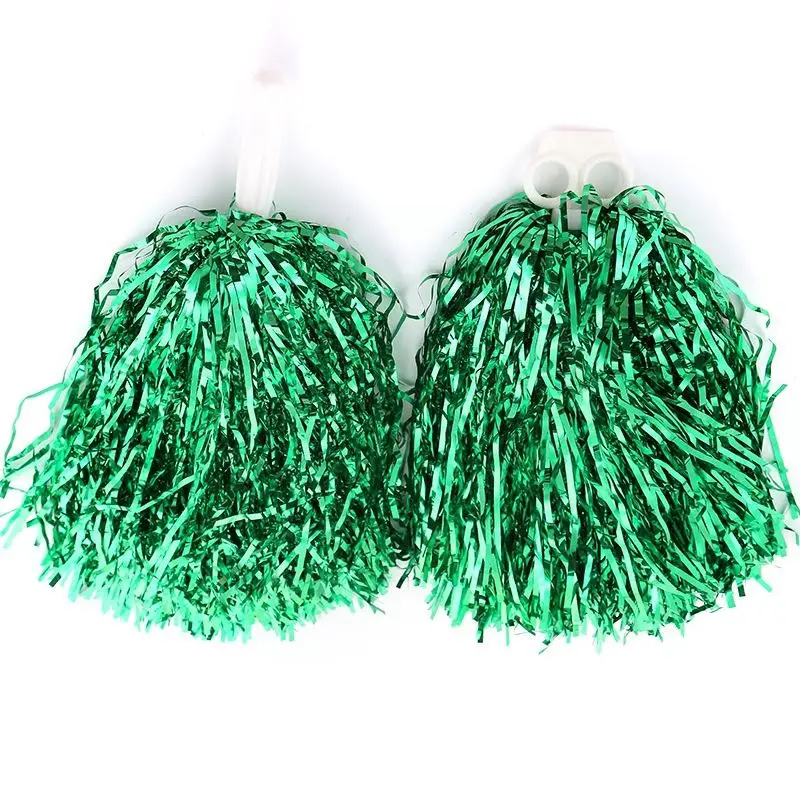 2pcs Cheer Dance Sport Competition Cheerleading Pom Poms Flower Ball Rainbow Plastic Cheerleader Pompoms Girl Cheer Refueling