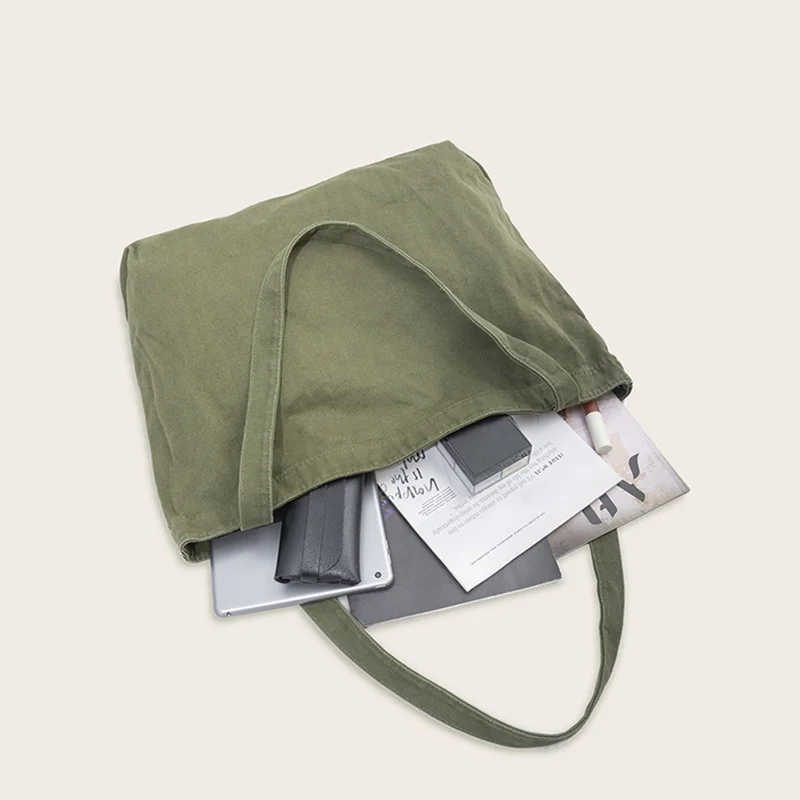 Japanese Versatile Women's Shoulder Bag Large Capacity Canvas Handbags For Women Shopping Bag