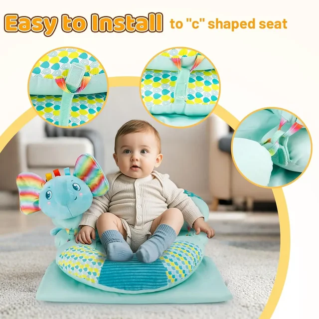 EKEPE 2-in-1 Tummy Time Mat & Pillow For Babies 0-36 Months, Detachable Baby Tummy