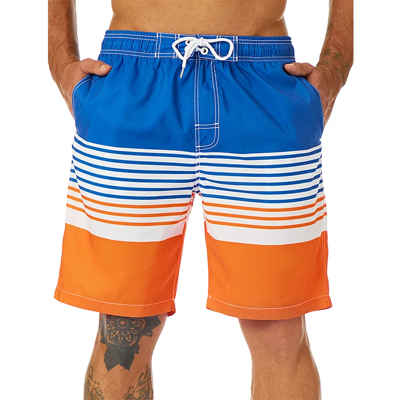 Stripe Graphic Board Shorts 3D Printed y2k Casual Beach Shorts Swimsuit homme 2023 Summer Hawaii Surfing Short Pants Swim Trunks 3