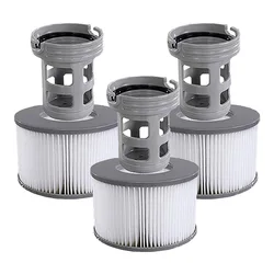 Replacement Filter for Inflatable Pools - High-Quality Whirlpool Spa Filter Holder (3 SET)