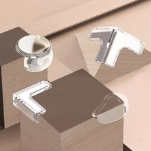 

4Pcs Baby Safety Corner Protection Table Silicone Edge Corner Guard Transparent Anti Collision Desk Protection Cover