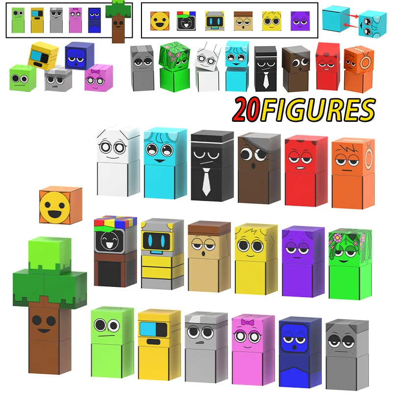 Music boxs Sprunkie Magnetic Blocks Sprunkie Figures Magnet World