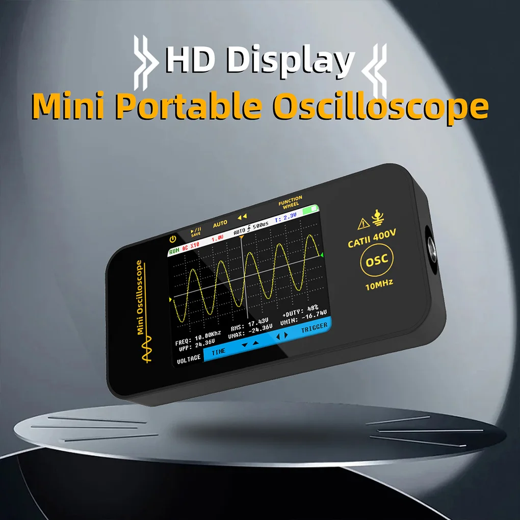 3.2 inch Handheld Oscilloscope TFT LCD Digital Scope Tester, 10MHz/48MSa/s,Potable Automotive Auto/Nomal/Single Trigger OT3