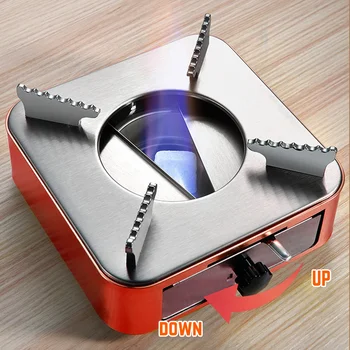Portable Camping Stove with Adjustable Firepower Drawer Alcohol Stove For Outdoor Barbecue Camping Equipment 4