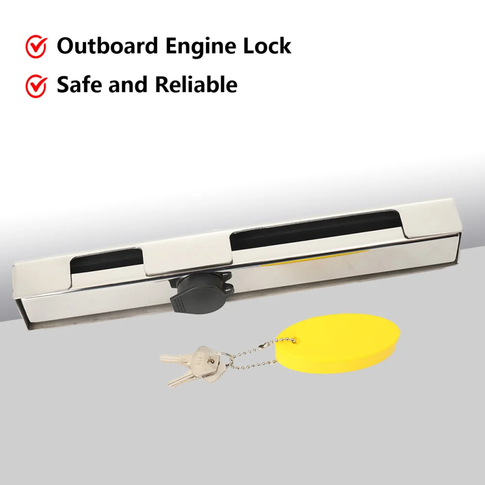 Outboard Motor Engine Motor Lock Heavy Duty Stainless Steel High Security Outboard Engine Lock With Key For Marine Boat