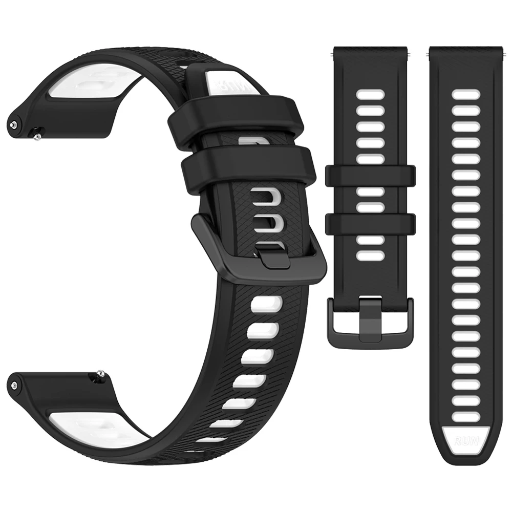 22mm Sport Watchband - Silicone Bracelet, Adjustable Strap Replacement