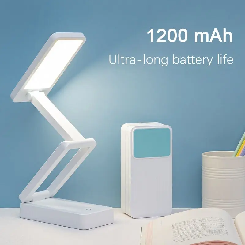 Folding LED desk lamp rechargeable battery specific eye protector dormitory portable large table lamp capacityLed night lights