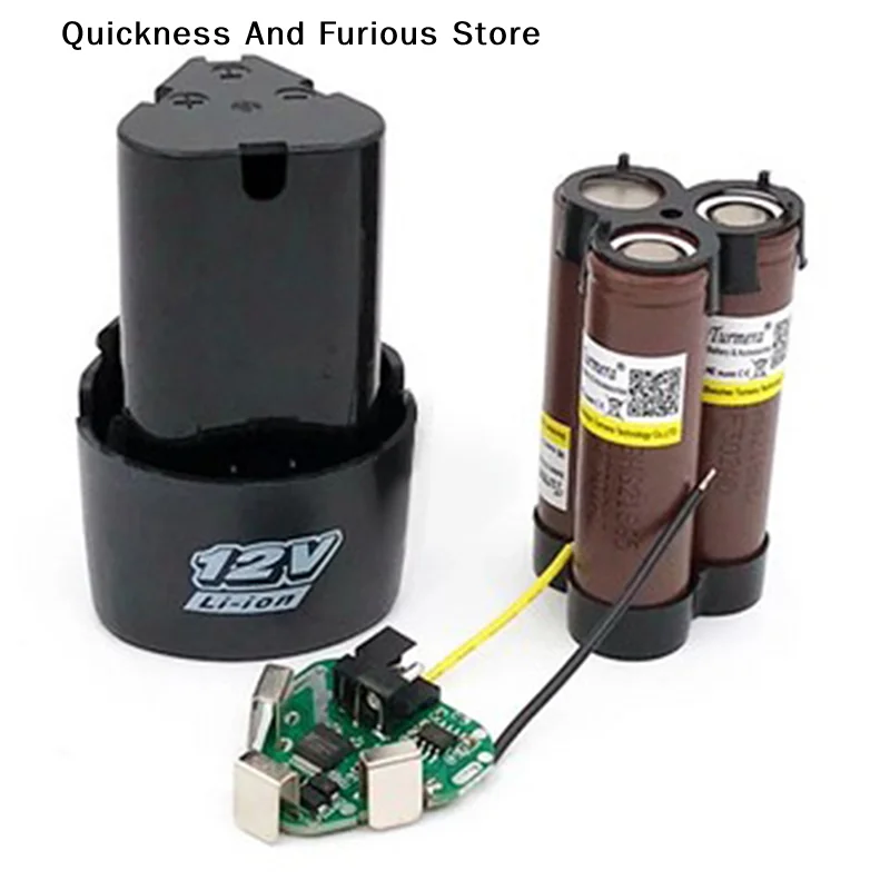 【TO】1Pc 3S 10.8V 12V 스크루드라이버 드릴 배터리 케이스 박스(18650 호더 브래킷 포함) 3S 30A BMS 보드(슈라 슈리카 교체용)