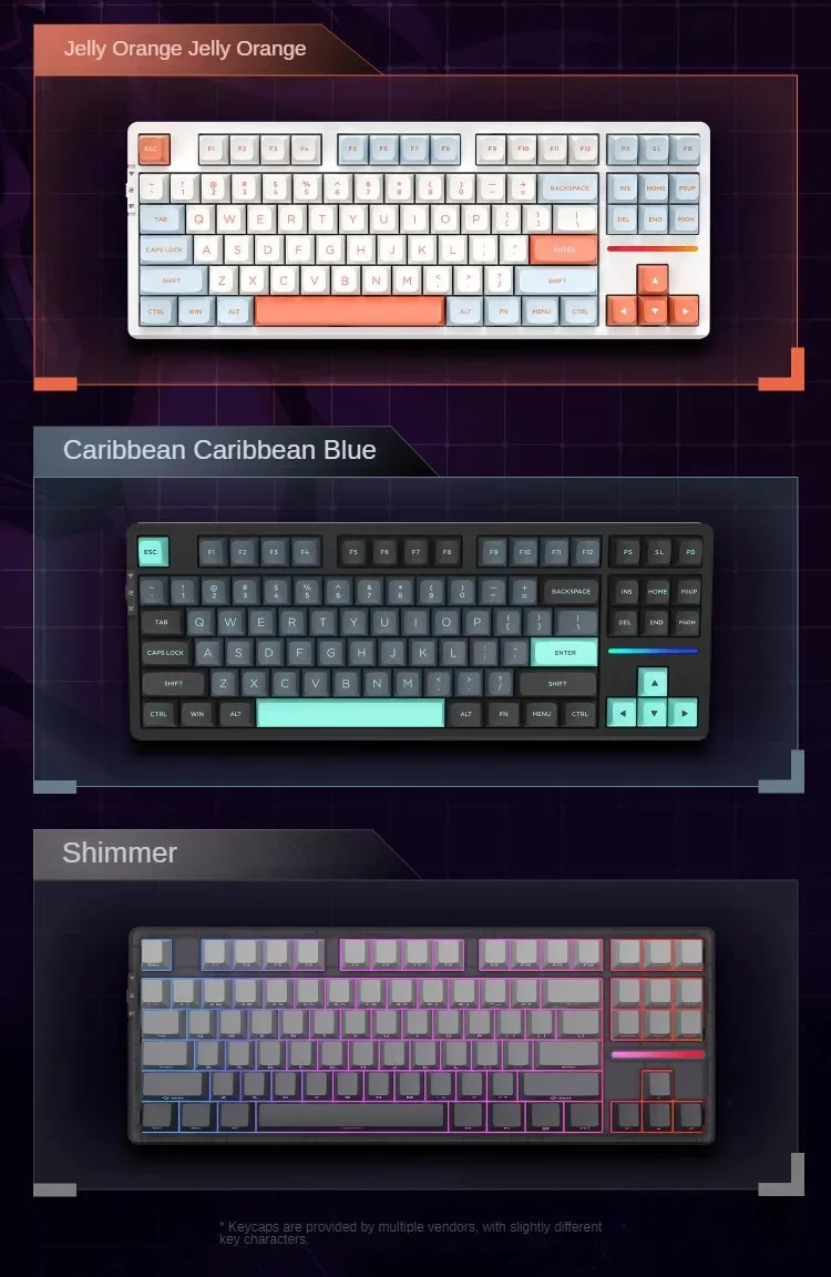 Vgn-メカニカルキーボード,ワイヤレス,カスタム,シール構造,完全