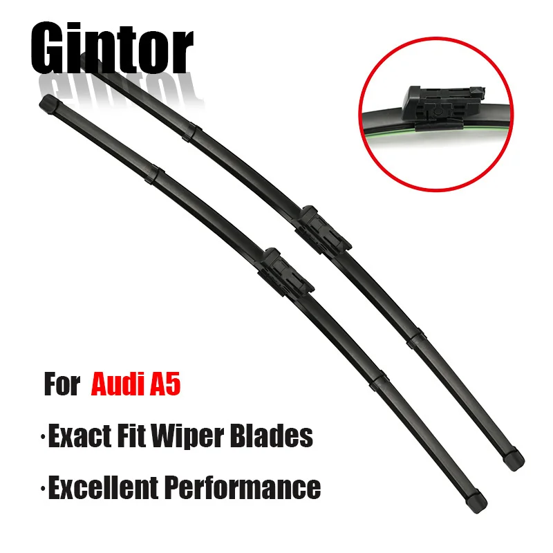 

Gintor AUTO Car Wiper LHD Front Wiper Blades Set For Audi A5 2008 - Windshield Windscreen Front Window 24"+20"