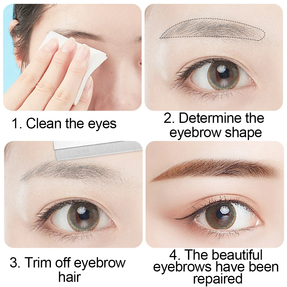20/50/100Pcs Eyebrow Blades Stainless Steel Microblading Eye Brow Knife Trimmer Blade Scraping Permanent Makeup Beauty Tools 2