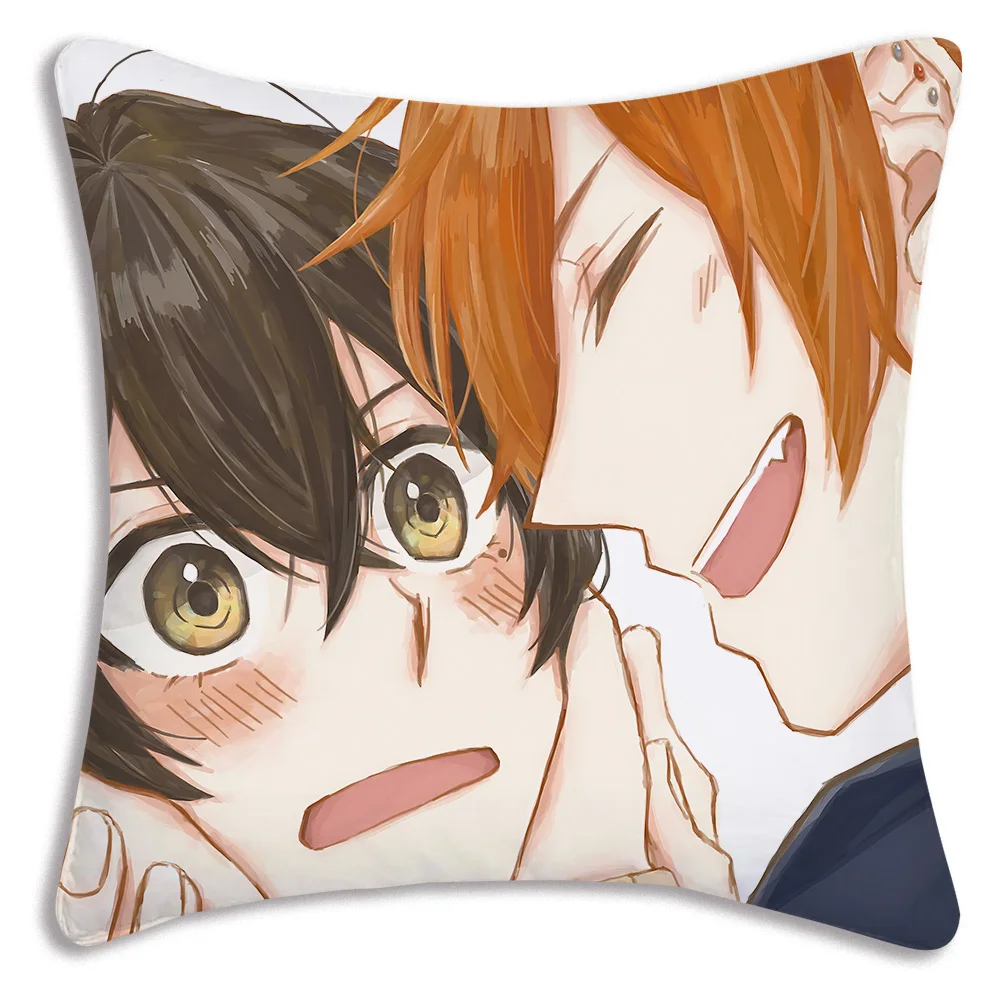 S-Sasaki and MiyanoS Pillow Covers Cartoon Sofa Decorative Home Double-sided Printing Short Plush Cute Cushion Cover 6