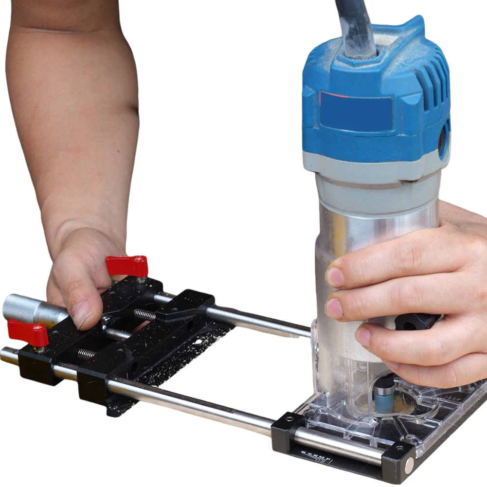 Trimming Machine Guide Rail Fine Tuning Wood Router Slotting Tool Precise Positioning Slotting Woodworking Tool for 65mm Trimmer