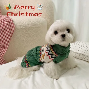 Christmas Reindeer High-Neck Sweater for Dogs & Cats 5