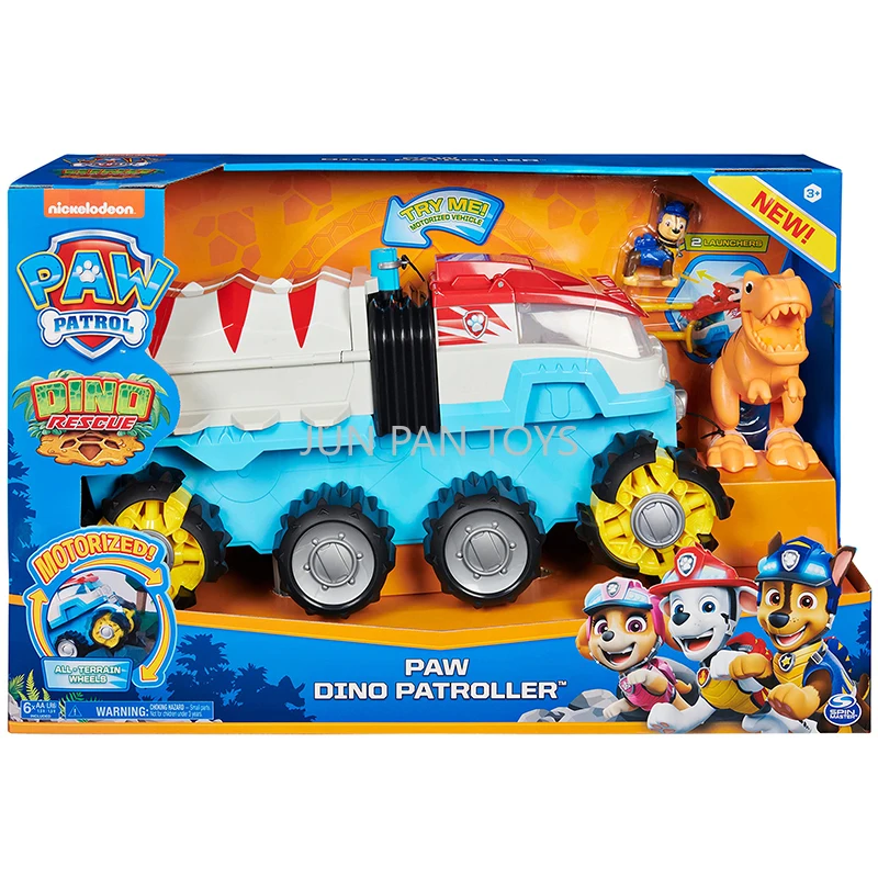 

Original Paw Patrol Dino Rescue Motorized Paw Dino Patroller T. Rex Action Figure Toys Chase Collectible Boy Toy Christmas Gift