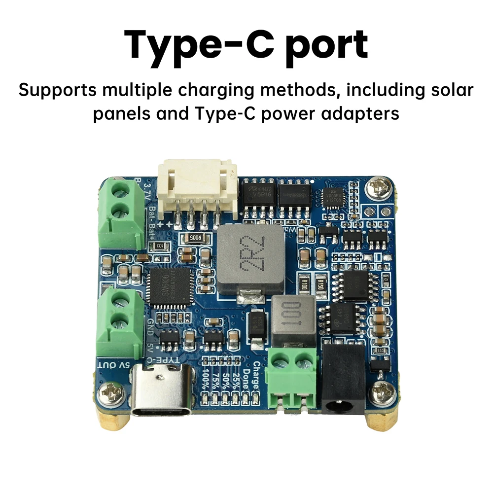 Advanced MPPT Solar Power Manager Module for Efficient Li-Battery Charging with 5V 3A Output from 6~24V Solar Panels