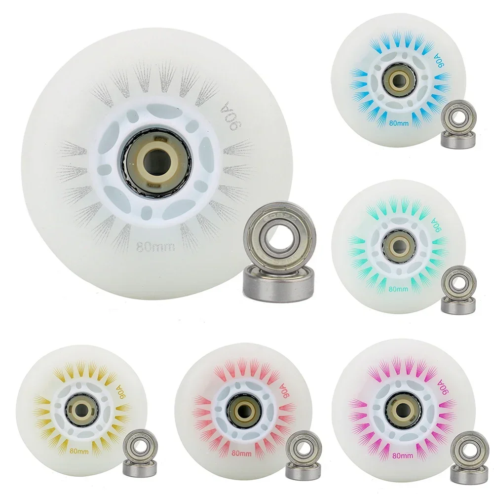 Inline Skate Flash Wheels Magnetic Core Bearing 64MM-110MM Skate Wheels Quad Skates Core
