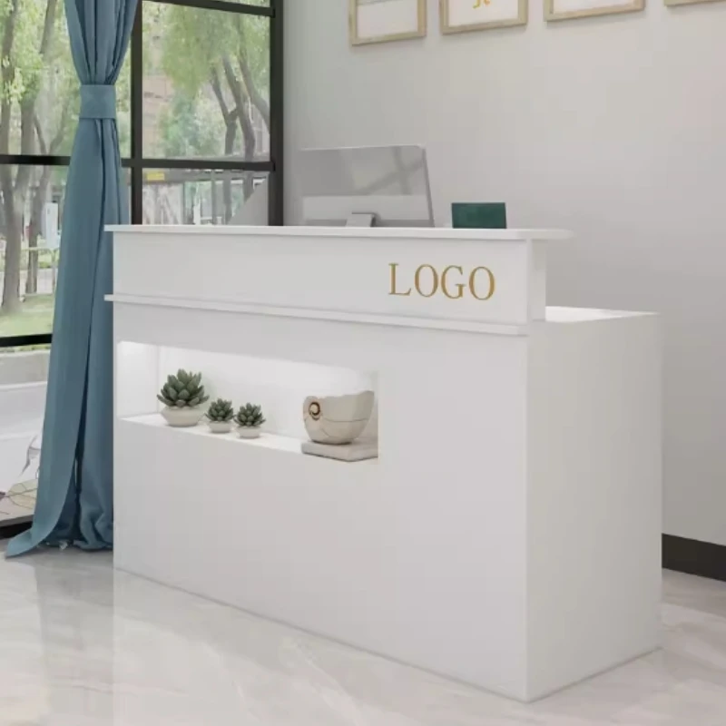 Party Reception Desk Beauty Center Furniture Luxury Lectern Atelier Front Receptionist Counter Mostrador Recepcion Store Salon reception desk storage