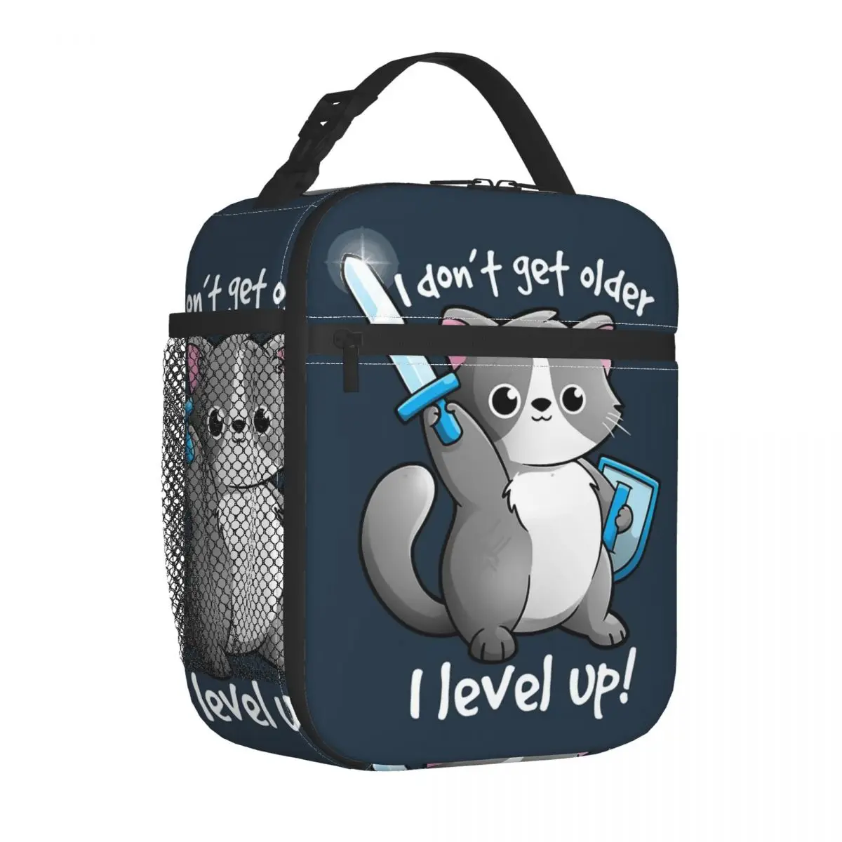 

Изолированная сумка для ланча с изображением кота, трендовая портативная офисная Подарочная сумка на день рождения