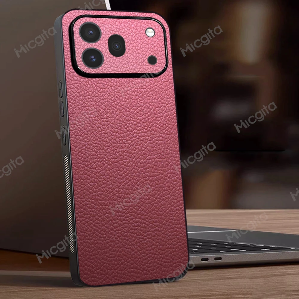 Luxury Leather Shockproof Business Case - Durable Protective Cover