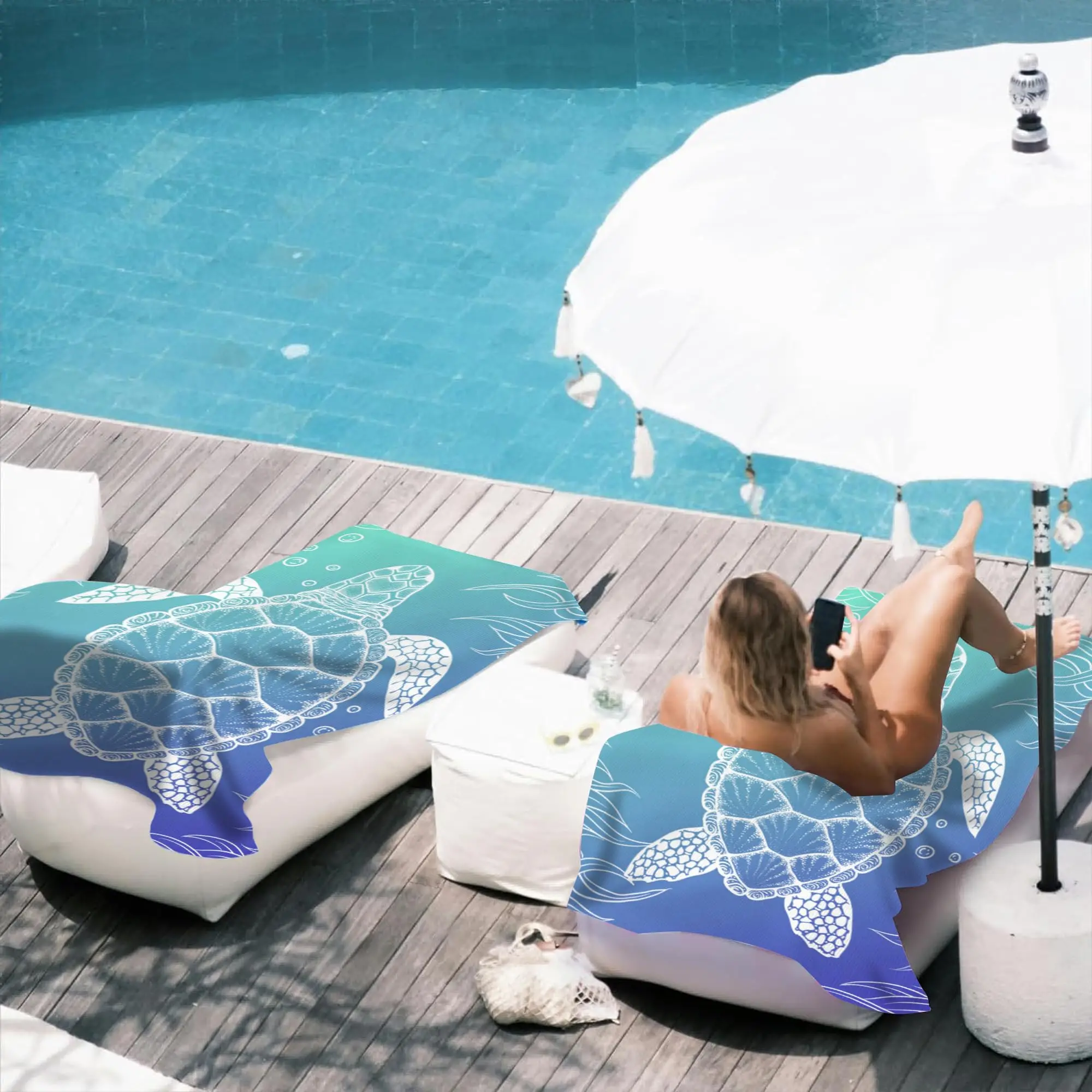 Groot microvezel strandlaken sneldrogend absorberende badhanddoek_voghion.com