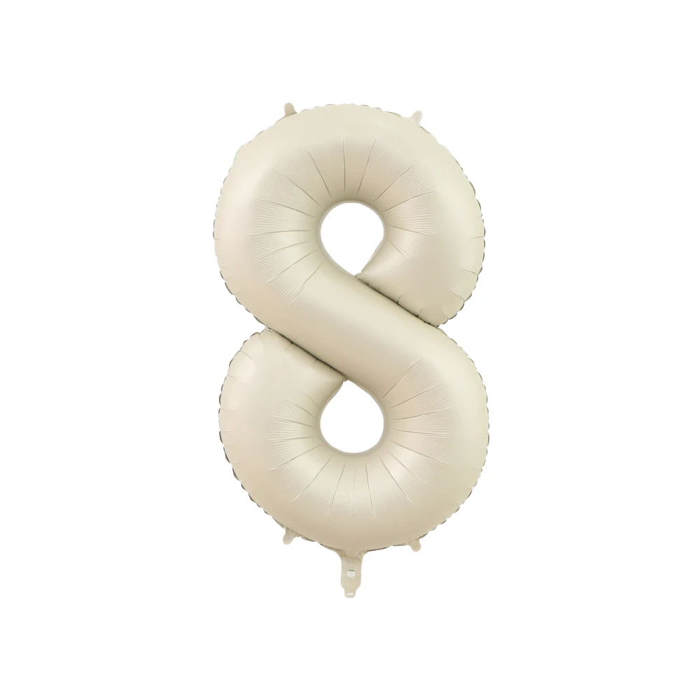 Cream Caramel Digital Number Balloon for Birthday Celebrations - Kids & Adults Party Decor and DIY Supplies