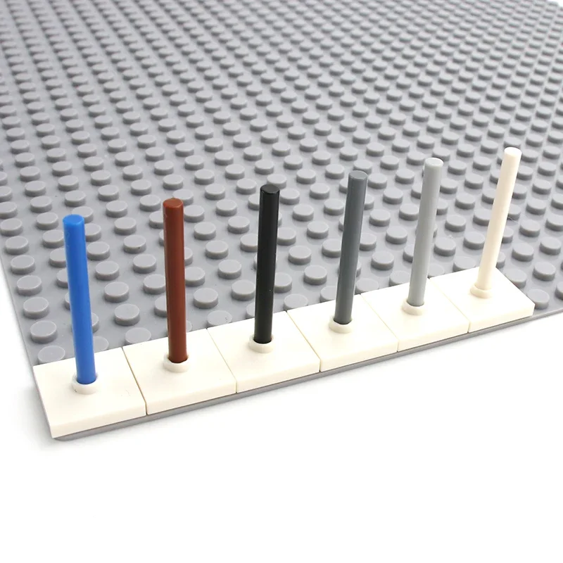 MOC 1x4 스터드 조립 입자 라운드 바 브릭, 호환 21462 30374 빌딩 블록, DIY 교육 하이테크 부품, 100 개