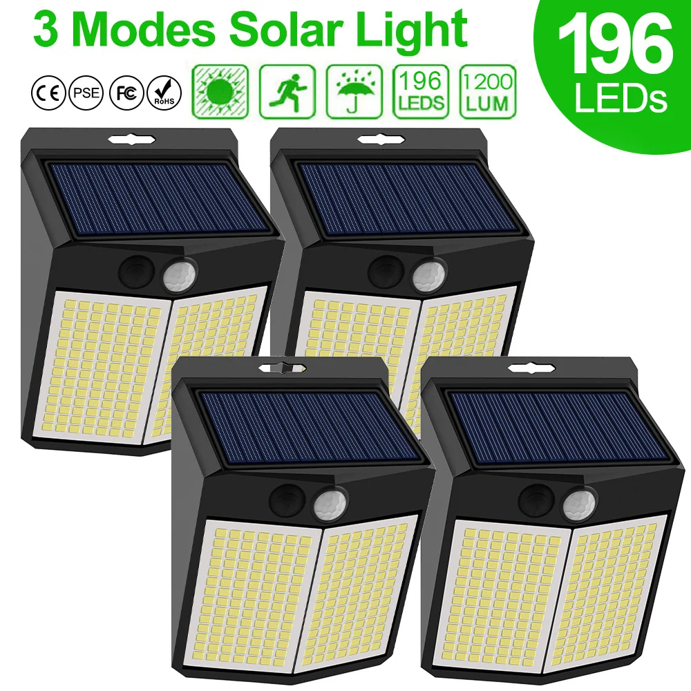 196 220 Solar Led Light Outdoor Illumination Waterproof Sunlight Power Sensor Wall Lamp Swimming Pool Country Patio Decor | Освещение