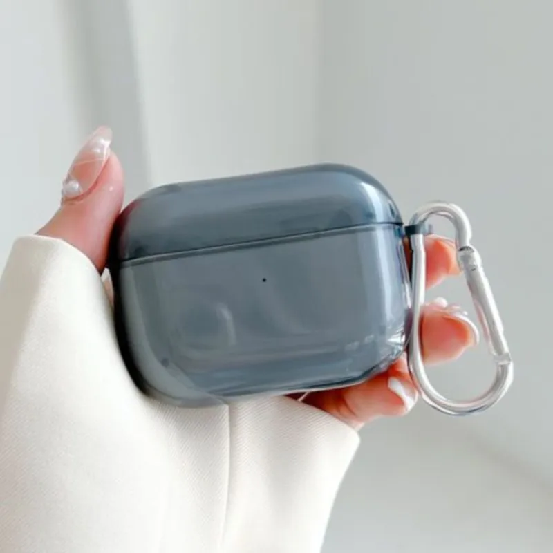 Transparent TPU Earphone Case with Keychain