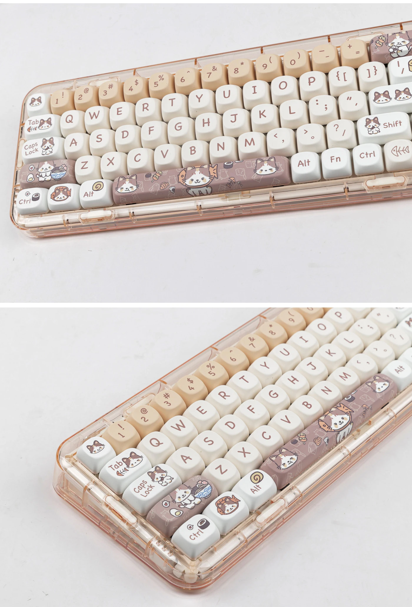 Kawaii Mao Profile Cat Fish Keycap Set (142 keys) - Special Edition