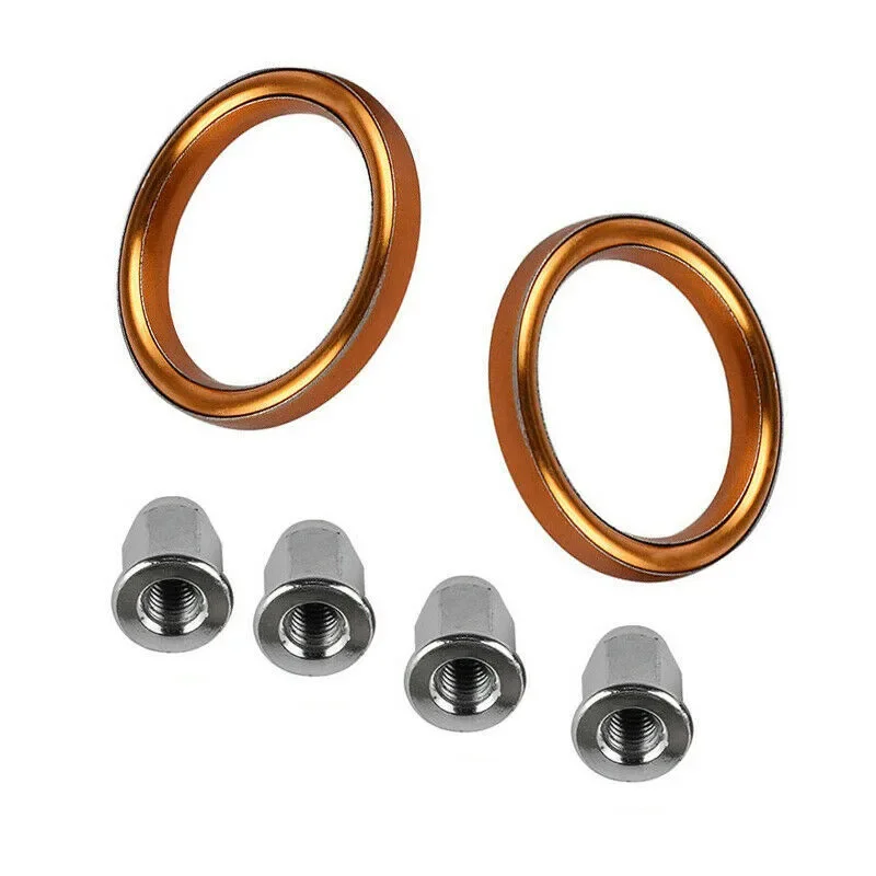 Exhaust Gasket Exhaust Gaskets 18291-216-000 18291-MN5-650 For Honda CB500/550 VF500/700/750 With 4 M6 Acorn Nuts Washer Chrome Plated Nut Set