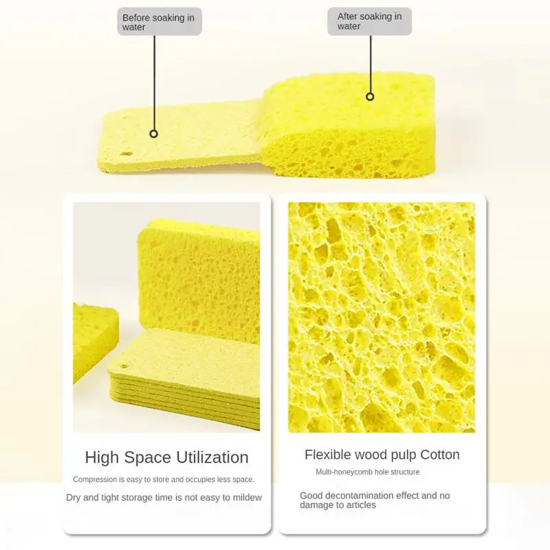 11×7×2cm Wood Pulp Sponge Modern Minimalist Sponge Wipe Household Merchandises Sponge Rub Compressed Dishwashing Cloth Sponges images - 6