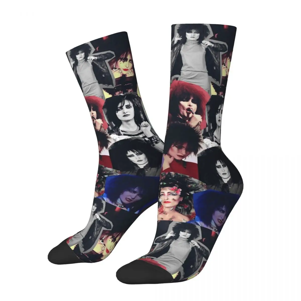 

Винтажные Компрессионные носки Siouxsie Sioux с коллажем The Banshees Merch Экипировка 80-х Готический скейтборд технические подарки на день рождения