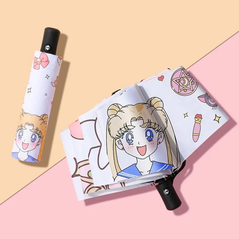 

Зонт от солнца Tsukino Usagi, автоматический складной зонт от солнца и УФ лучей