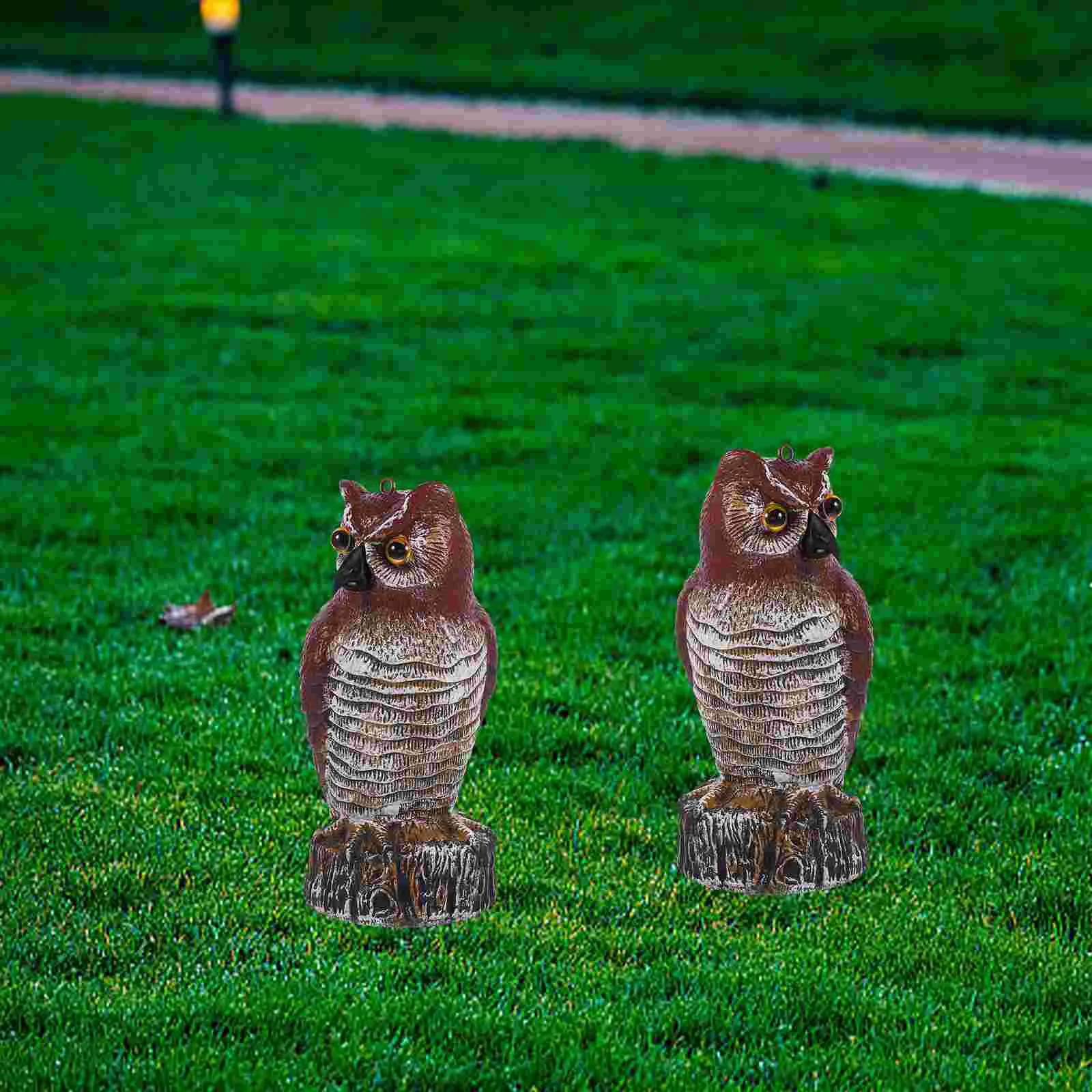 

Simulation Owl Garden Bird Deterrent Decoy Shaped Sculpture Outdoor Decor Fake Figurine Deterrents