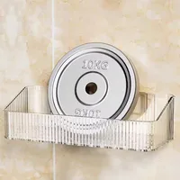 Corner Wall Mounted Cosmetics Storage Rack Plastic